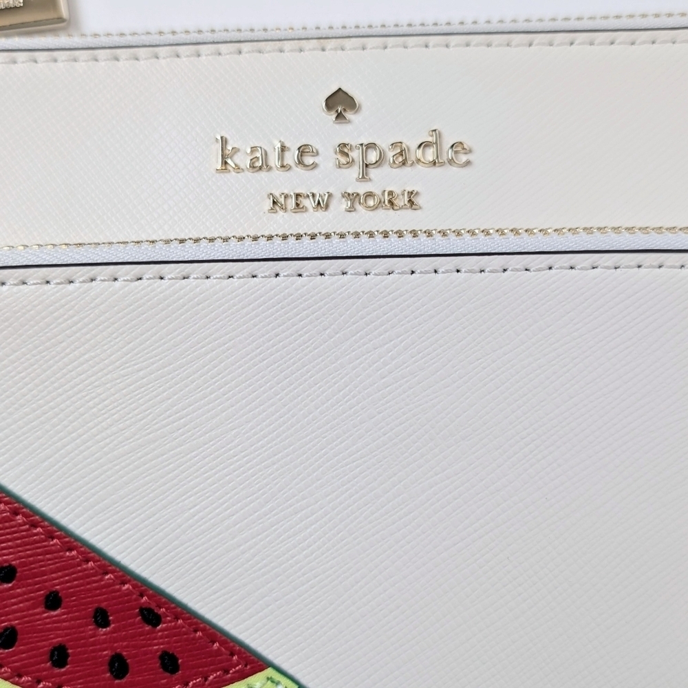 Kate Spade What-a-Melon Medium Wristlet Cream Watermelon Print NWT Coquette - Picture 6 of 11